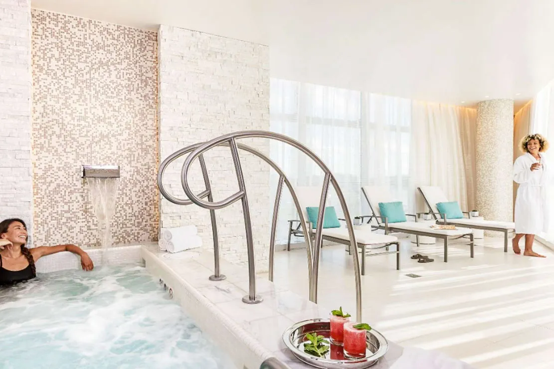 Serene luxury spa hydrotherapy pool
